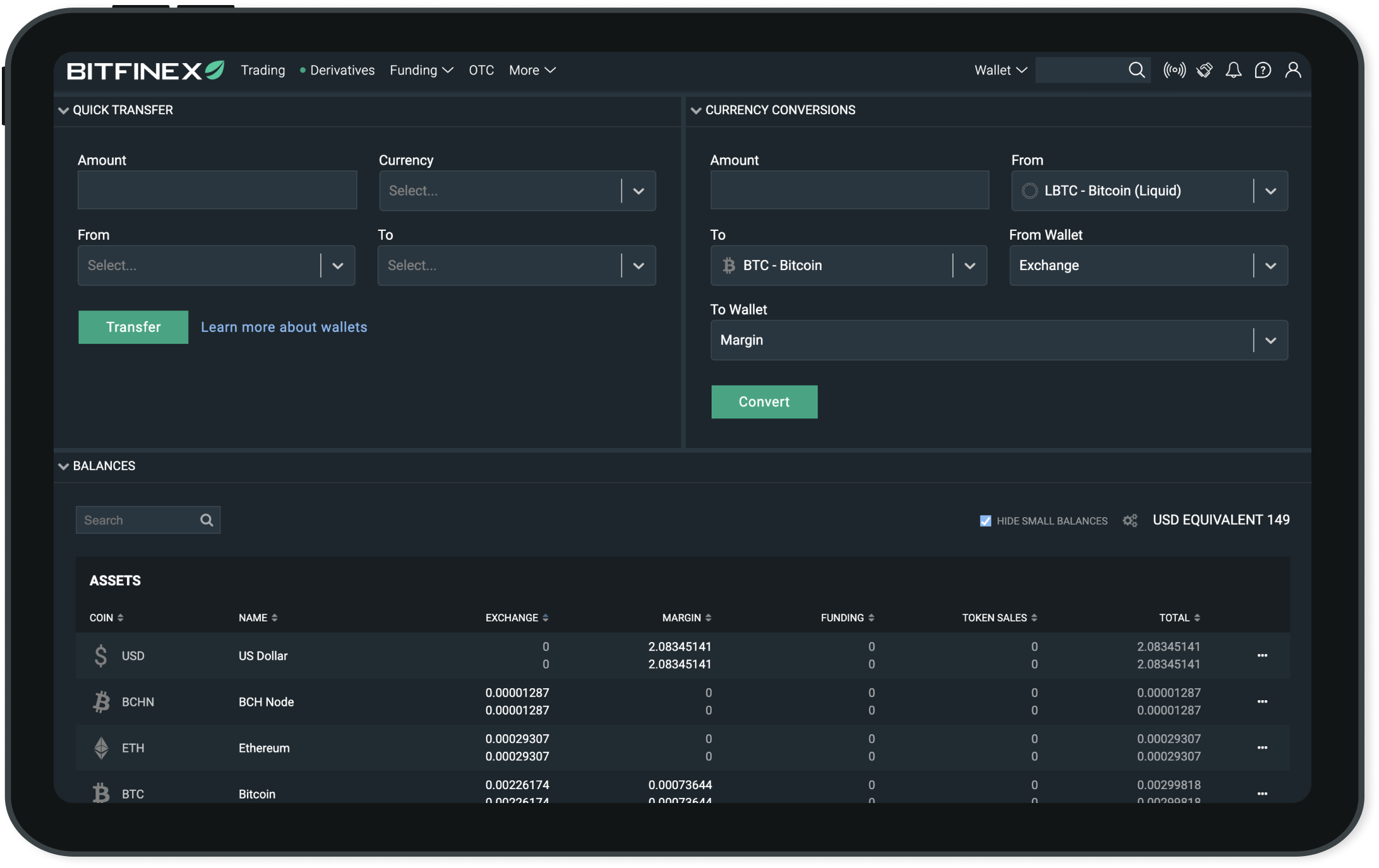 google wallet to bitcoin bitfinex